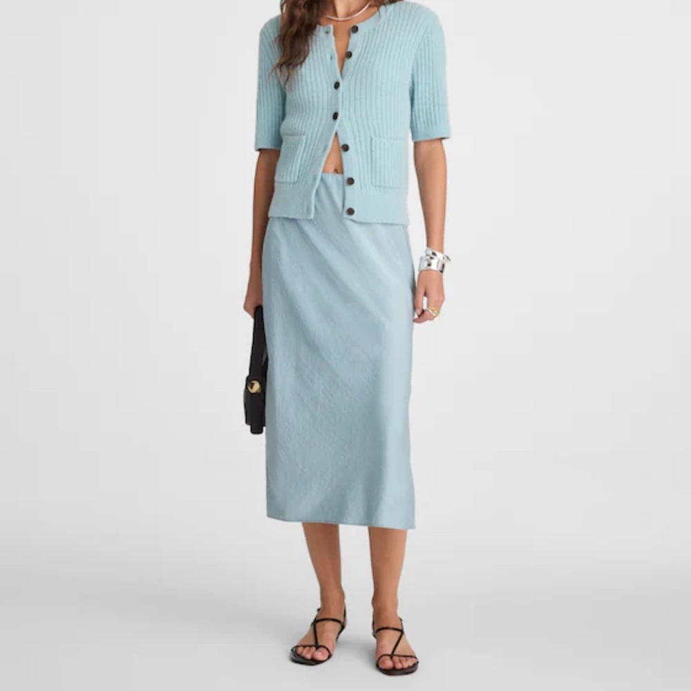 Madewell Satin Midi Slip Skirt